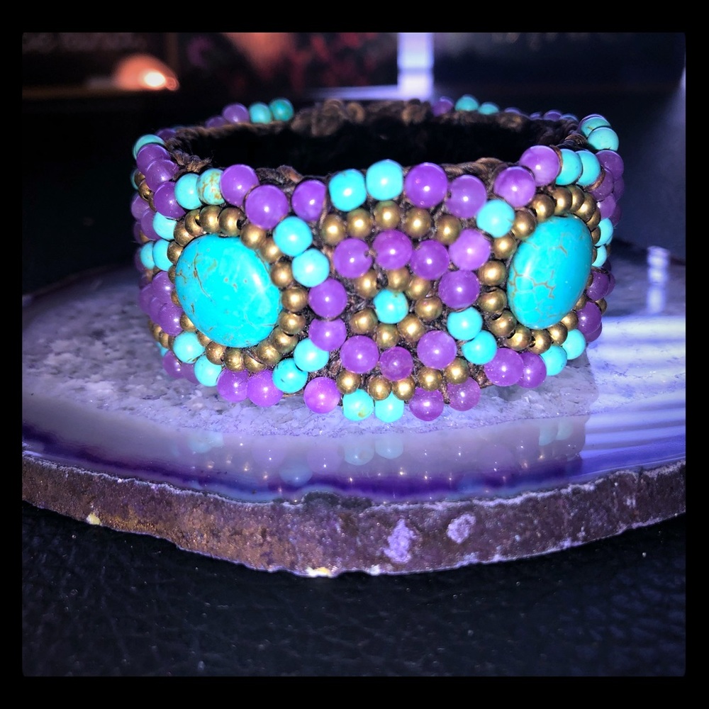 Beautifully beaded cuff bracelet!